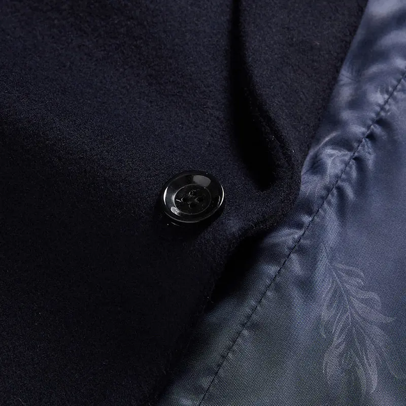 Мужское шерстяное пальто BOLUBAO длинное однотонное деловое зима 2019 | Мужская одежда