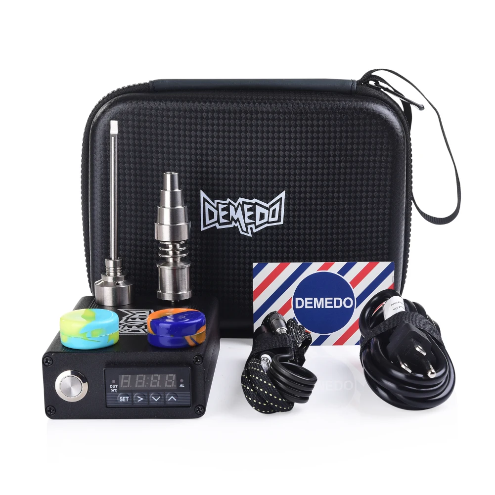 Electric 20mm Titanium Enail Kit With nail Carb Cap Dabber PID Temperature Control Silicone Jar Dab E Quartz Nail |