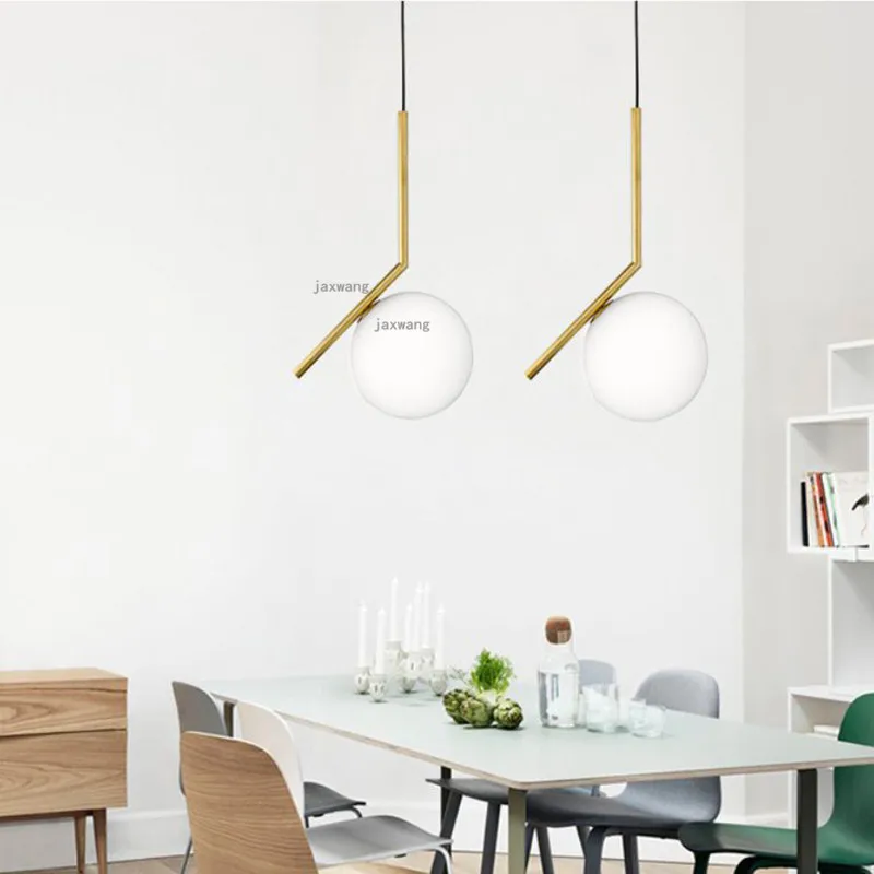 Современный Железный стеклянный подвесной светильник в скандинавском стиле s