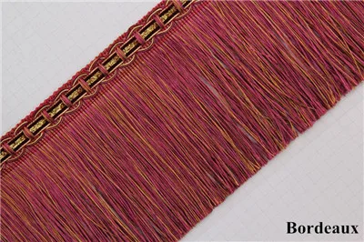 Bordeaux Qgvish 12 м/лот 13 см широкие кисточки бахрома занавески кружевные планки DIY шитье латинское платье Сценическое кружево ленточная отделка Аксессуары для штор - Цвет: Bordeaux