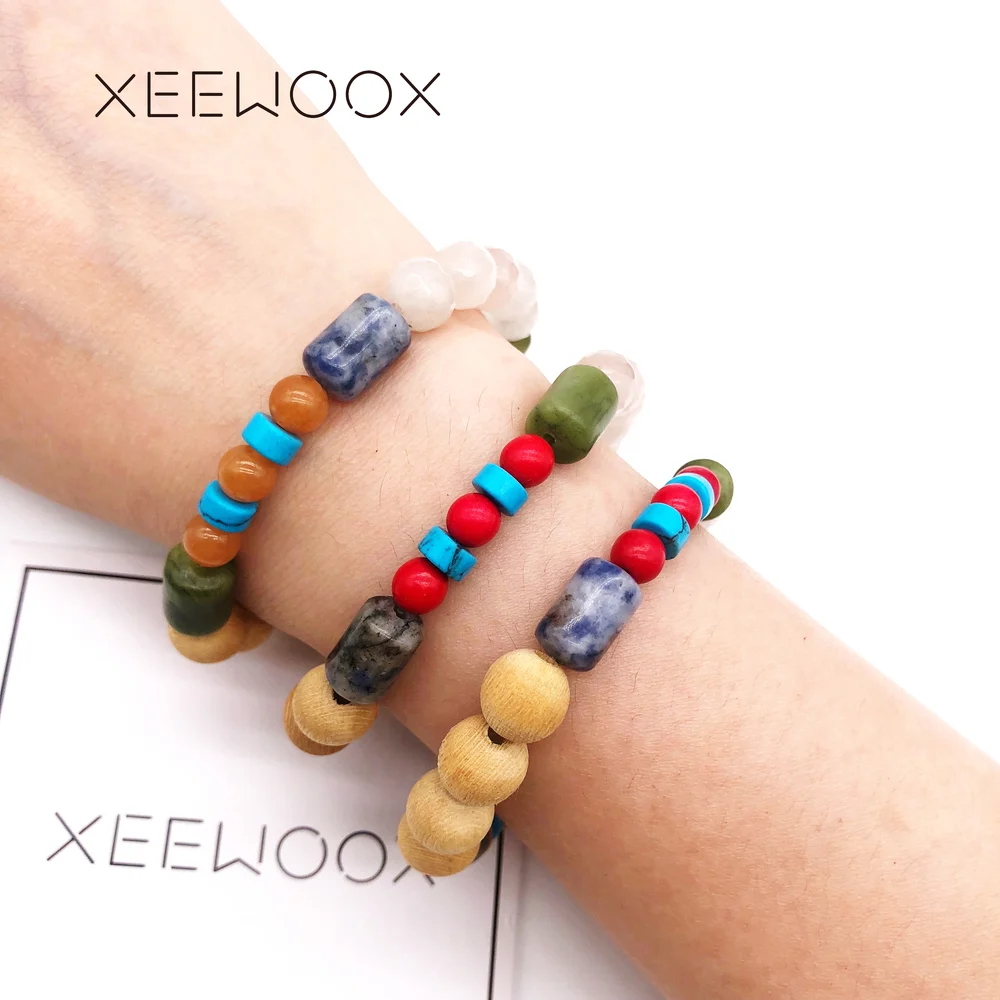 Женский красный браслет Boho с натуральным камнем целебный из чакры новинка