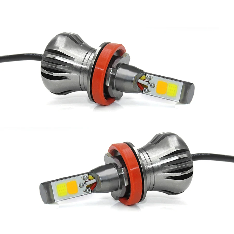 2 шсветодиодный Автомобильные светодиодные лампы H8 H11 12 24 В|Передние LED-фары для