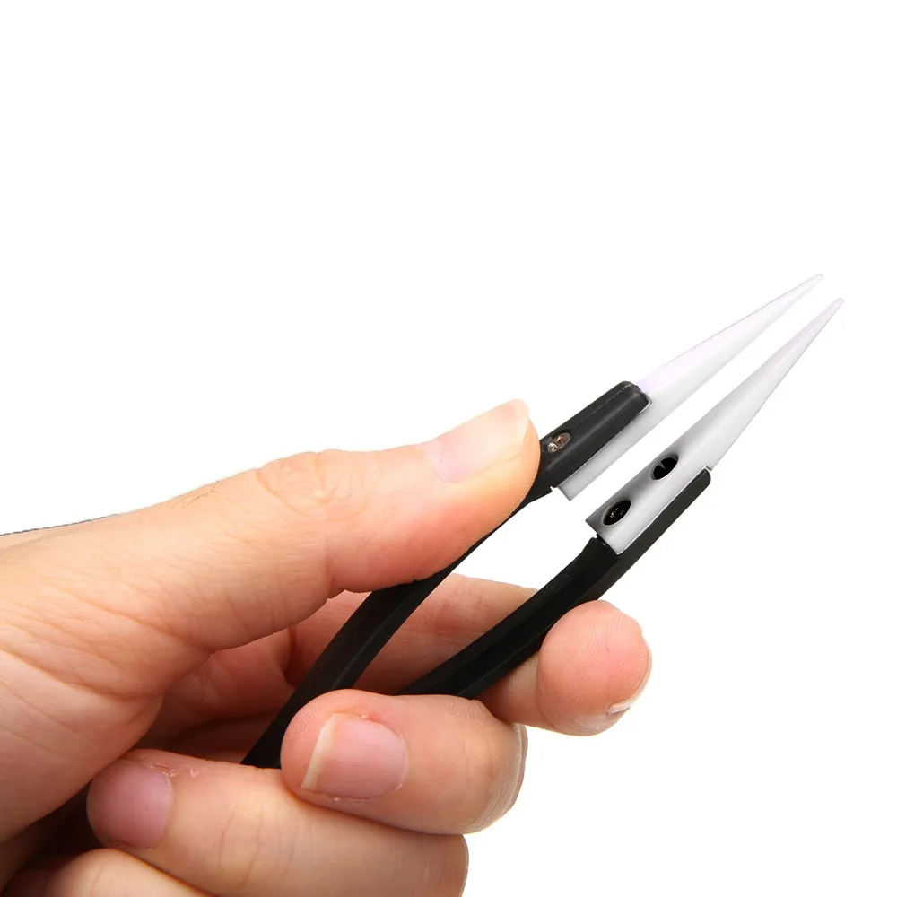 1 шт. новый тонкий острый наконечник пластиковый пинцет керамический 130x10 мм для