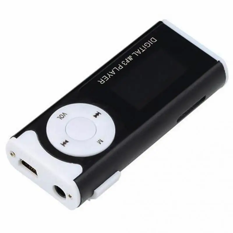 Мини ЖК-дисплей MP3 плеер Музыкальный плеер тип клип портативный MP3 с функцией динамика Поддержка TF карты функция фонарика