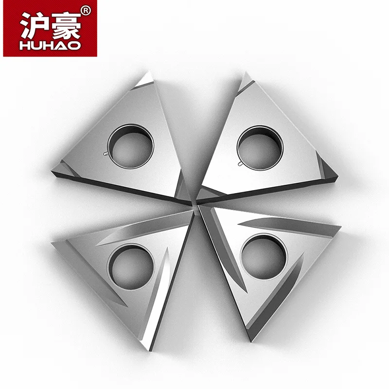 HUHAO 1 pc CNC Blade Fine Slotting Lathe Tool Triangular Double Side Durable Turning Inserts for For Steel |