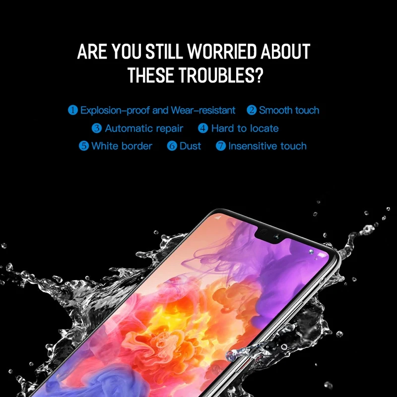 Rock 3D изогнутая мягкая Гидрогелевая Защитная пленка для экрана huawei P20 Pro 0 18 мм