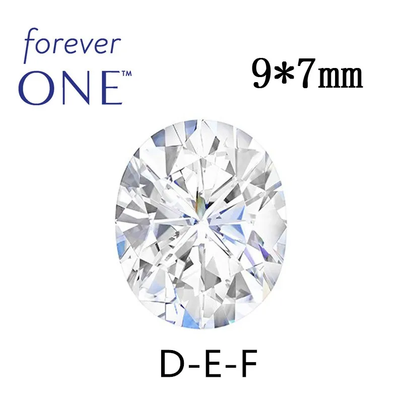 9x7 мм Forever One 1 9 CT VS DEF овальная огранка Муассанит Голый Алмаз Чарльз колвард