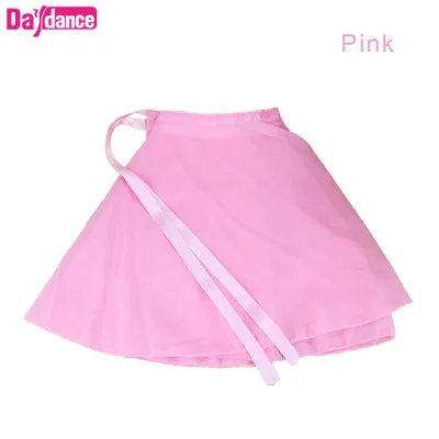 Tie-pink Балетная обертка для девочек; юбки; Прозрачная Юбка для танцев; детские трико для занятий балетом; 9 цветов - Цвет: Tie-pink