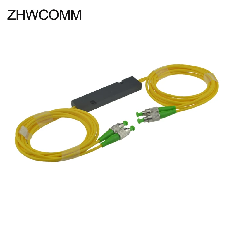 

ZHWCOMM FC APC 2x2 Fiber Optic Splitter FC PLC Fiber pigtails Free Shipping