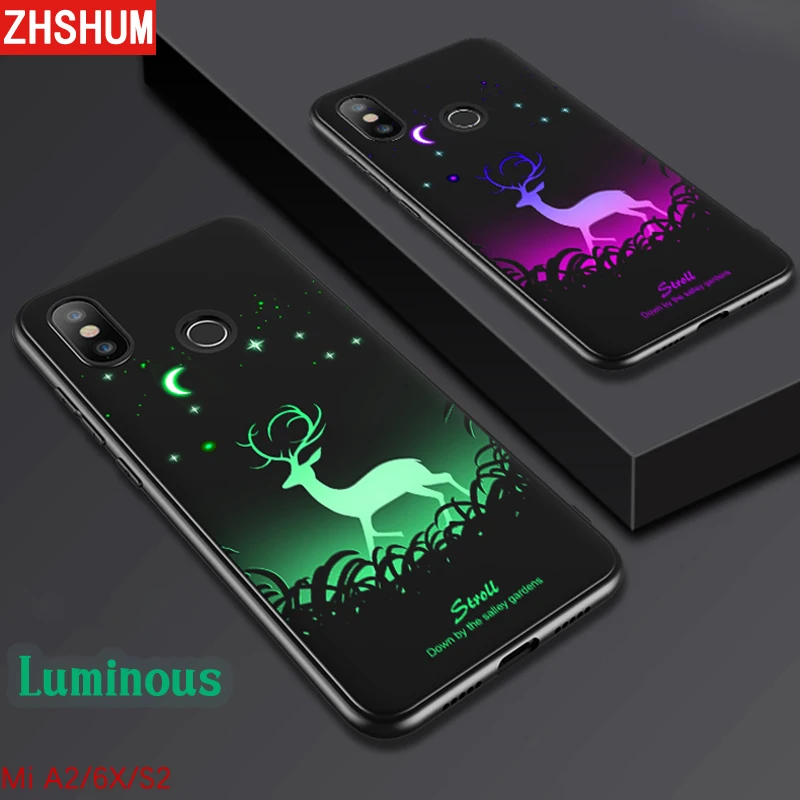3D Touch светящийся чехол для Xiaomi mi A2 6X мягкий силиконовый свечения узор случае
