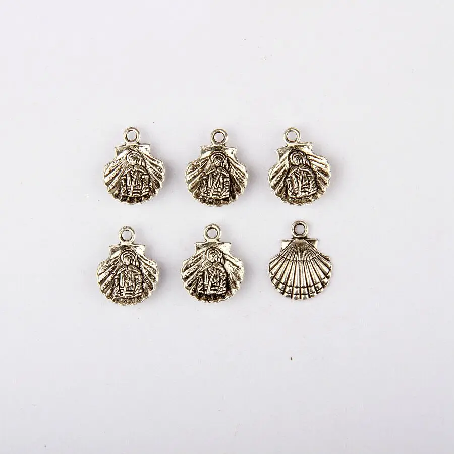 Горячая продажа 100 шт цинковый сплав покрытие Серебряная Оболочка Ангел Шарм