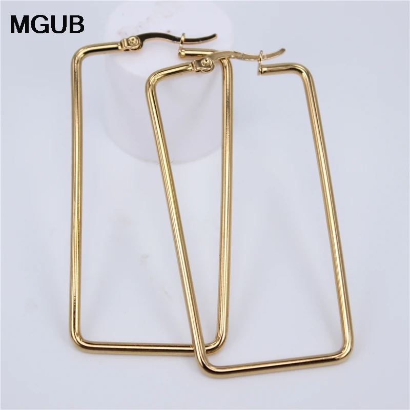 Серьги в виде колец геометрической формы из нержавеющей стали 53 мм 63 73 Диаметр