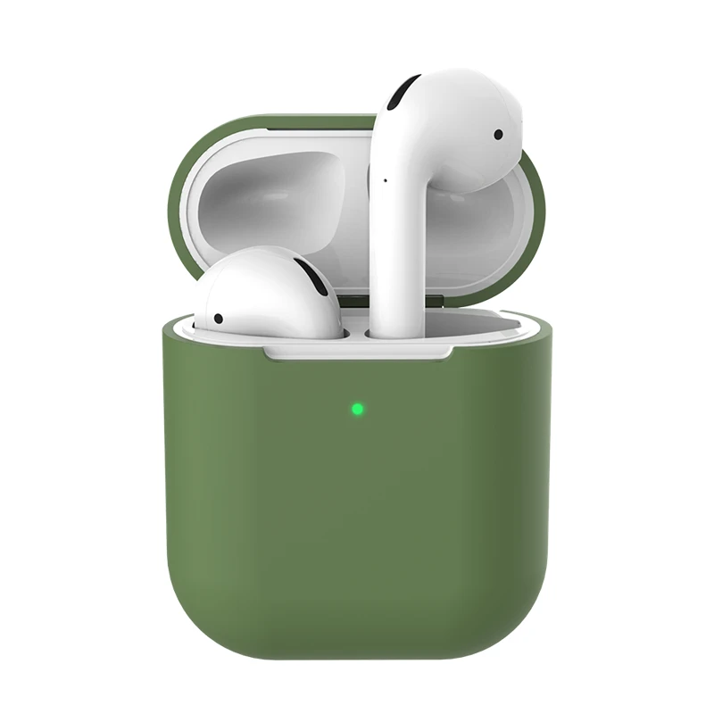 09 Беспроводной зарядный чехол для Airpods 2, мягкий матовый силиконовый защитный чехол для Apple Airpods 2nd, чехол для зарядки наушников, Funda - Цвет: 09