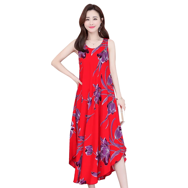 Женское платье свободного покроя Повседневные Вечерние платья размера плюс лето