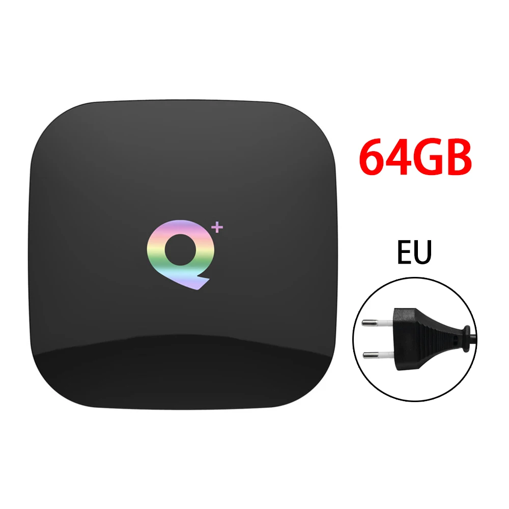 4GB 64GB EU Q Plus Mini Smart TV Box Android 8.1 H6 Quad Core Movie WIFI 2.4G 6K 3D HD Media Player Set-top Box Romote satellite receiver - Цвет: 4GB 64GB EU