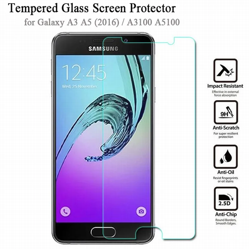 2.5D 9H Премиум Закаленное стекло пленка для Samsung A5 A3 2017 A10 A20 A30 A40 A50 A60 A20E A70 A80 A90 Galaxy