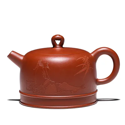 Dahongpao pot Bubble чайник аутентичный Исин чайник Шахта Dahongpao чай горшок известный мастер ручной работы тихая музыка надписи чайный сервиз - Цвет: Dahongpao pot