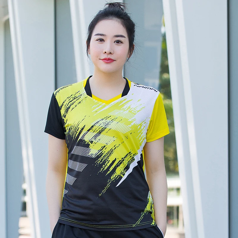 Woman 1 shirt Новинка, футболка для бадминтона с бесплатной печатью, для женщин и мужчин, теннисные майки, теннисная футболка, одежда для бадминтона 5091 - Цвет: Woman 1 shirt