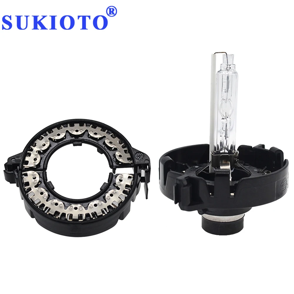 SUKIOTO Xenon D1S D2S адаптер кольцо держатель лампы металлический зажим фиксатор D1S D3S D4S 4300 K-8000 K hid ксеноновая лампа адаптер автомобильный Стайлинг