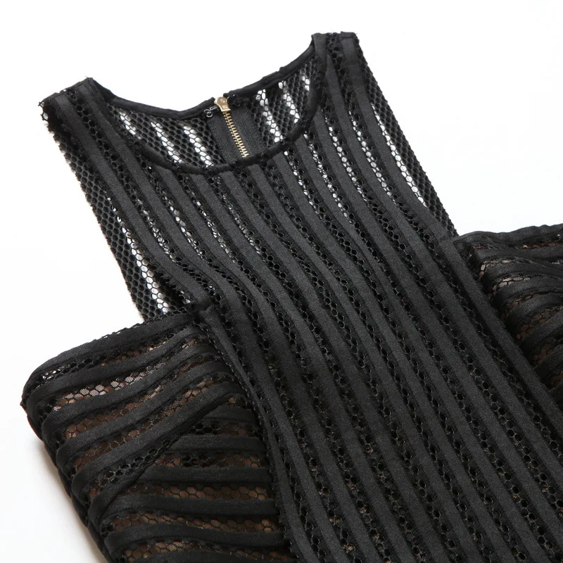 Женское элегантное сексуальное кружевное лоскутное Полосатое тонкое