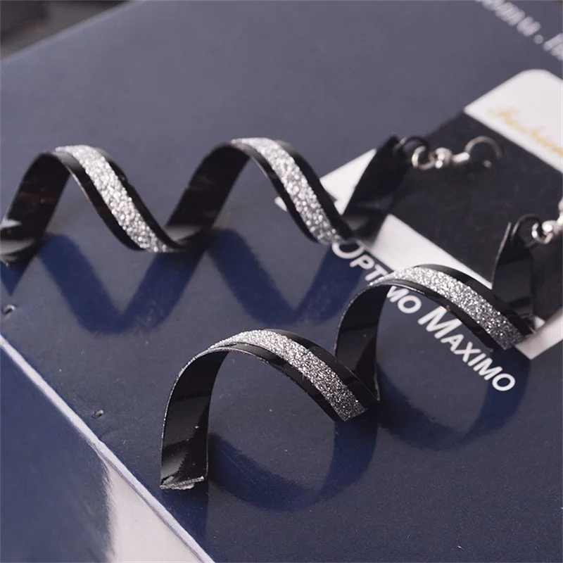 Женские утонченные Спиральные серьги длинные висячие серьги-крючки Ретро стиль