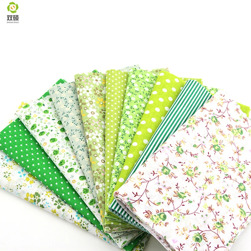 Shuanshuo Patchwork Хлопчатобумажная ткань Печать Цветочные серии Bundle для DIY Sewing Cloth Carfts 50pcs / lot 24cm* 20cm A1-50-1