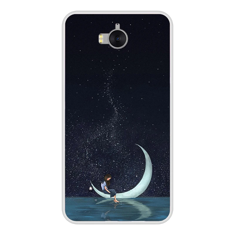 Силиконовый чехол для huawei y 6 чехол для huawei y 5 чехол мягкий tpu чехол для huawei y 5 6 чехол с принтом - Цвет: Коричневый