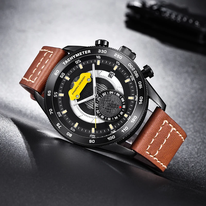 Relogio Masculino PAGANI Дизайн Элитный бренд часы для мужчин водостойкие кожа кварцевые