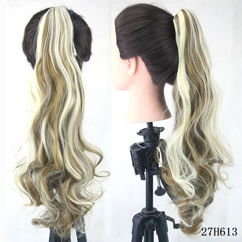 Soowee длинные высокотемпературные волокна волос с зажимом Коготь Конский хвост