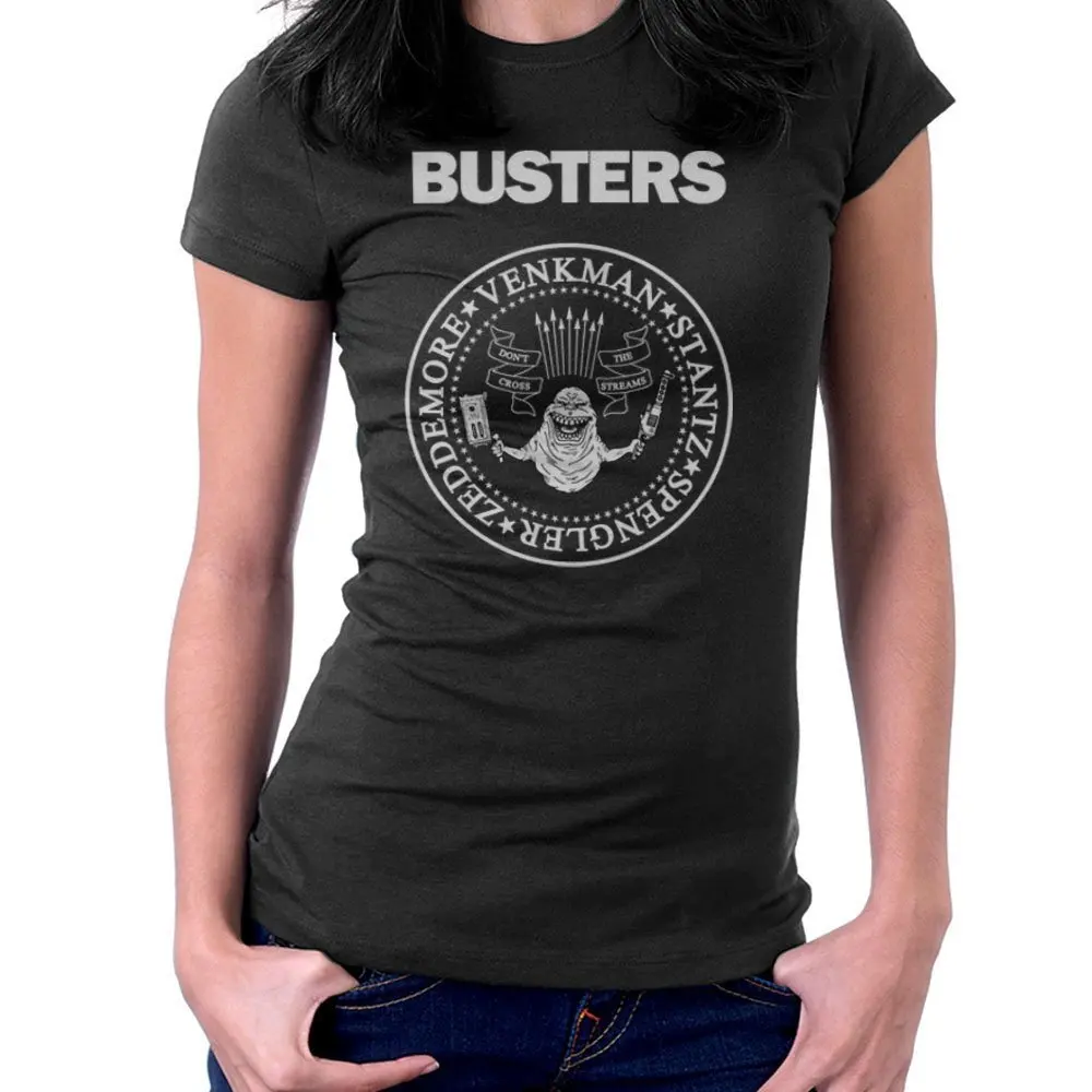 2018 модная футболка Ramones Busters Лизун Охотники за привидениями логотип белый Для
