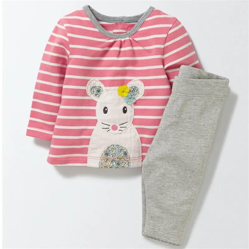 Детский костюм из футболки и брюк для девочек|girls suits|children girls clothinggirls clothing |