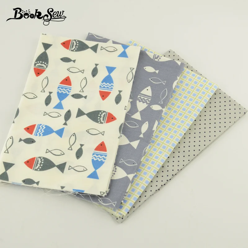 Домашний текстиль booksew занавес украшение стола 4 шт./лот 40x50 см рыба/чек/горошек