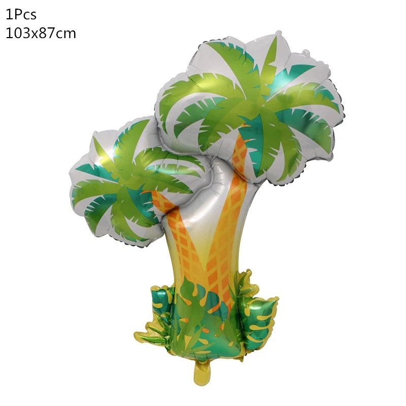 1pcs palm tree Джунгли вечерние воздушные шары из фольги в виде животного зоопарка животных джунглей тематическая вечеринка на день рождения украшения Дети День рождения воздушные шары для вечеринки в стиле сафари Декор - Цвет: 1pcs palm tree