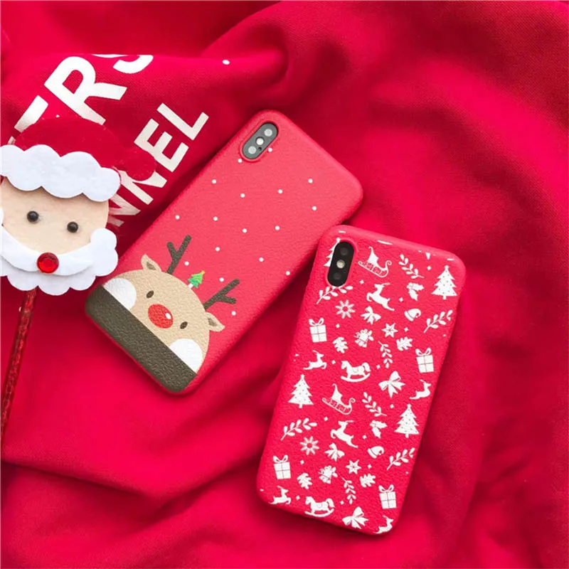 Взрывные модели Рождество лося красный мобильный телефон оболочки все включено