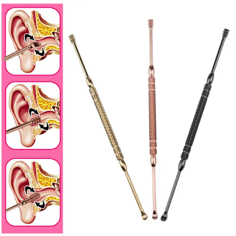1 шт. ложка для ушей из нержавеющей стали чехол хранения безопасный инструмент