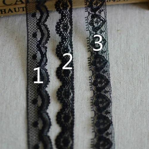 1/метр мягкое Черное кружево из полиэстера 1 см|polyester coolmax|lace whitepolyester roll |