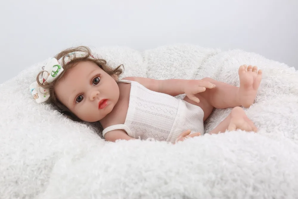 NPKDOLL Reborn Baby 17 дюймов полностью виниловая силиконовая кукла реалистичные детские