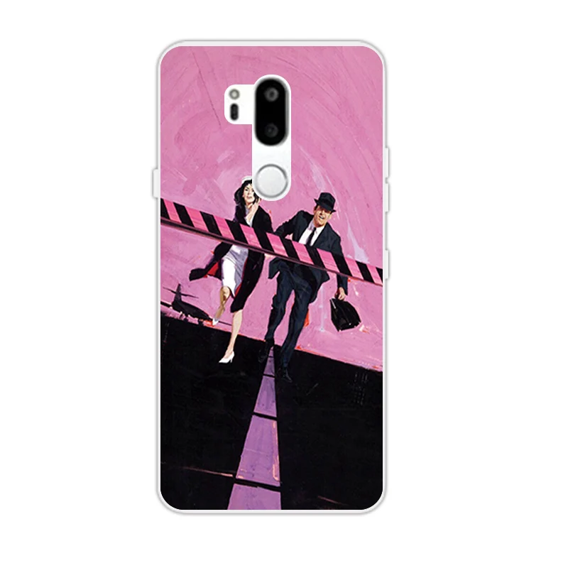 Силиконовые чехлы для Coque LG G7 задняя крышка 6 1 &quotМягкий Роскошный ТПУ мрамора Fundas
