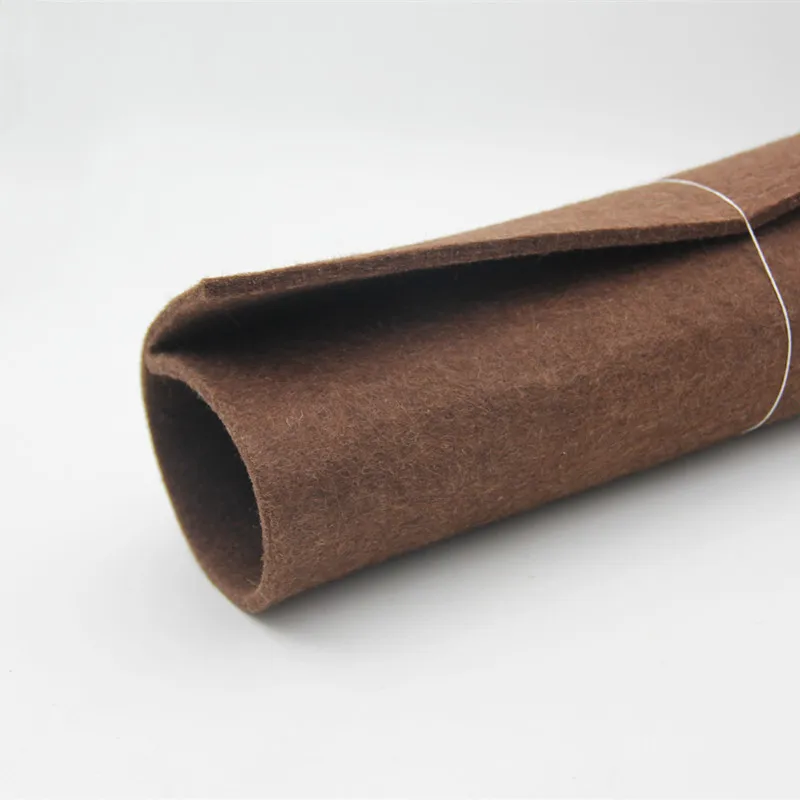 Brown as photo 1 шт., 4 мм, нетканый материал из полиэстера, ткань, войлок для шитья кукол, цветы, подарок для рукоделия, цветной игольчатый шерстяной войлок, 19 цветов, 30*30 см - Цвет: Brown as photo