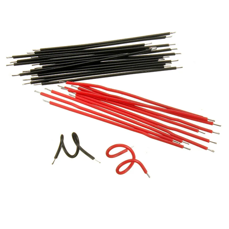 

400pcs/lot 6cm Black And Red Electronic Wires Tinned Motherboard Breadboard Jumper Cable Electronic Components Accessories