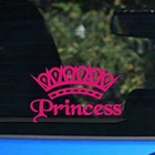 С переплетенными ремешками; Популярная красивая розовая корона для принцессы автомобиля наклейка, Элегантная Леди Девушки наклейки для автомобиля