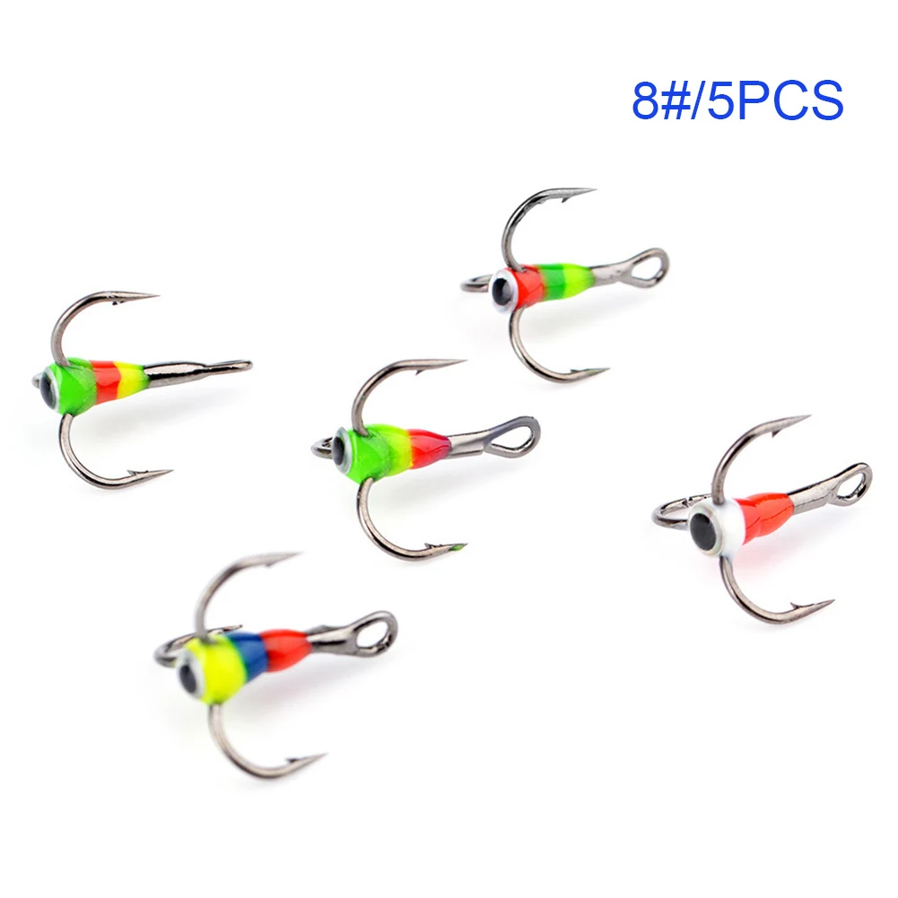 Size 8 8#10#12#14# рыболовные крючки для зимней подледной рыбалки трехкулачковый крючок из высокоуглеродистой стали снасти инструменты ALS88 - Цвет: Size 8