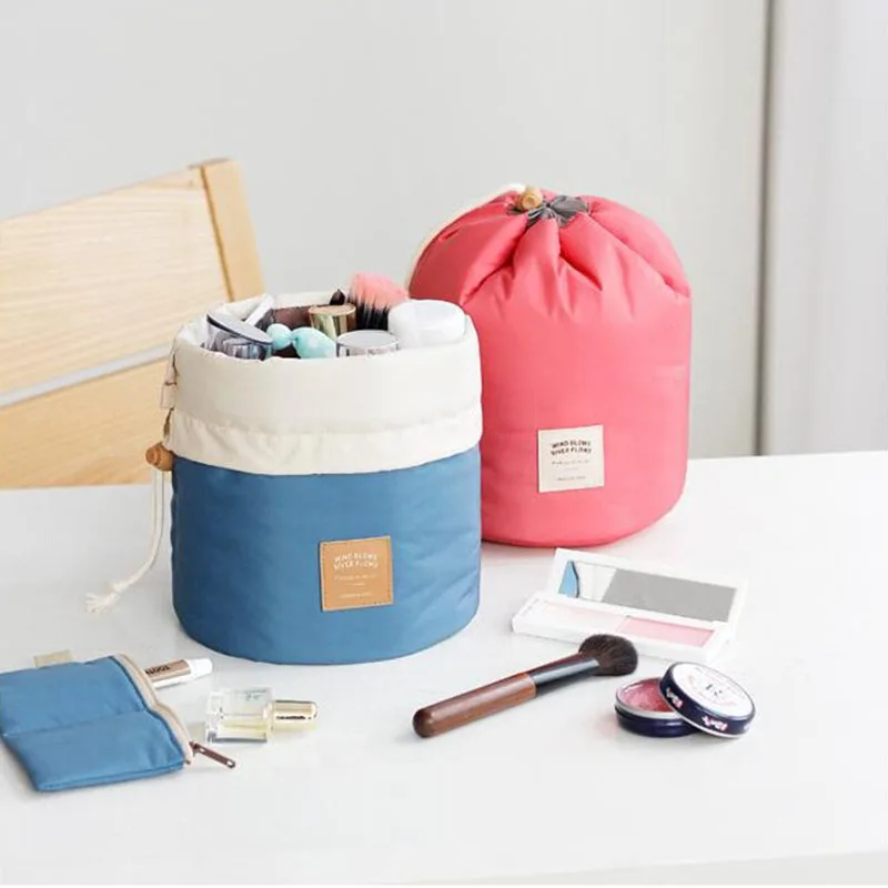 PipiFren бочкообразные путешествия косметичка нейлона высокой Ёмкость Drawstring мыть