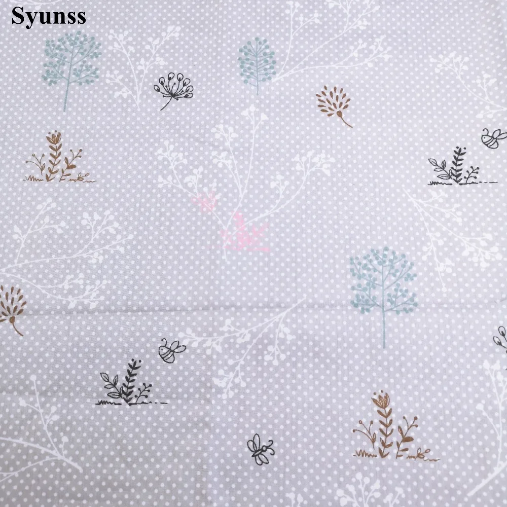Syunss милый мультфильм животных печатных хлопчатобумажная ткань DIY ручной работы Вышивание Лоскутная детская ткань постельные принадлежности Текстиль квилтинг Tissus