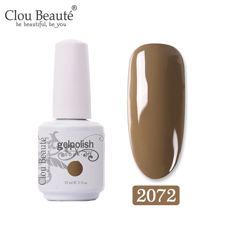 2072 Clou Beaute 375 цветов набор гель-лаков полуперманентный Vernis Матовый верхний слой УФ-гель для ногтей топовый лак впитывающий Гель-лак - Цвет: 2072