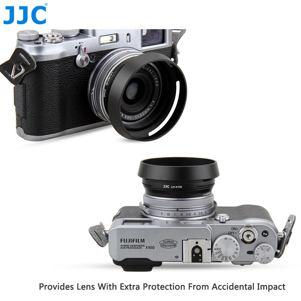JJC камера металлическая Резьбовая бленда переходное кольцо 49 мм для FUJIFILM X100F X100T X100S X100 X70 заменяет Fujifilm LH-X100 и AR-X100