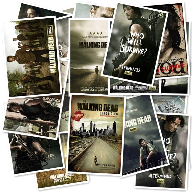 A1-23# Ходячие мертвецы 20/шт ПВХ стикер домашний декор на холодильник стиль стены путешествия чемодан Граффити стиль стикер s