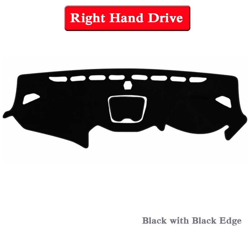 RHD Black Edge Силиконовый анти-Солнцезащитный коврик для приборной панели автомобиля защитная площадка крышка для hyundai Santa Fe IX45 DM 2013- LHD& RHD автомобильные аксессуары - Название цвета: RHD Black Edge