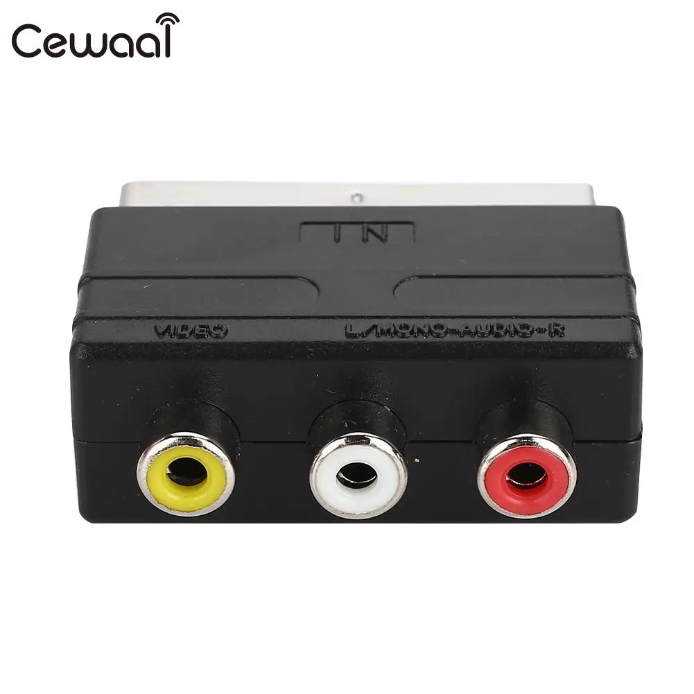 RGB Scart штекер для 3-RCA Женский адаптер соединение ABS пластик Бытовая ТВ DVD VCRs |