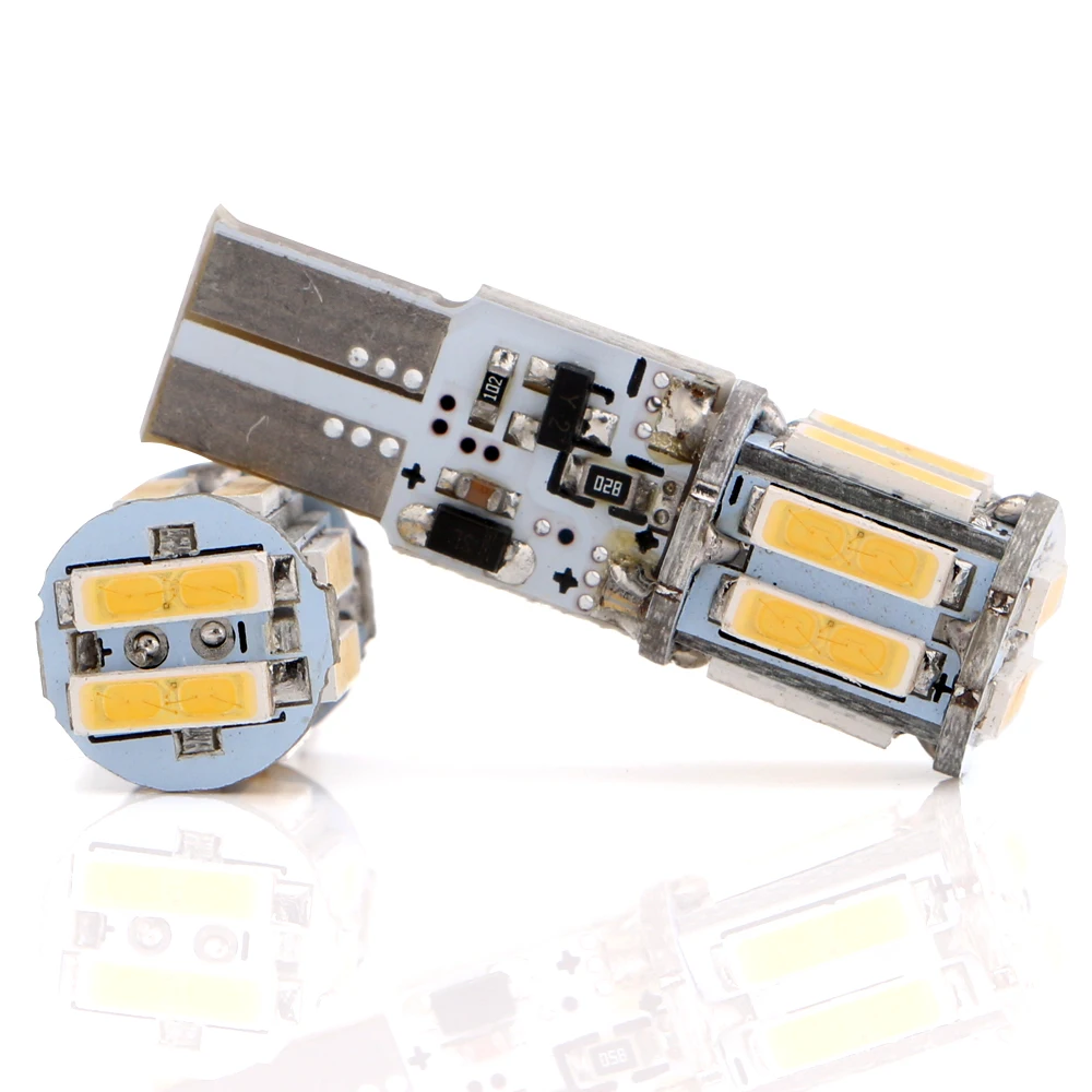 Оптовая продажа! 100X T10 w5w 194 168 7014 10 SMD Canbus без ошибок Led задние фонари 12В Белый